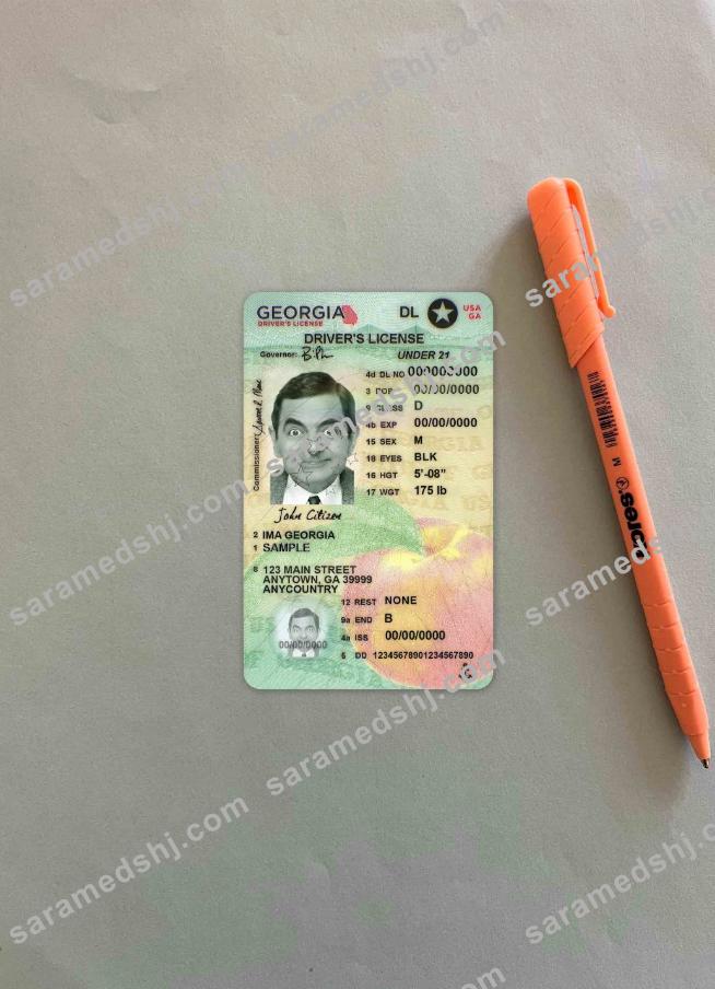 USA Georgia driving license under 21 photolook FRONT